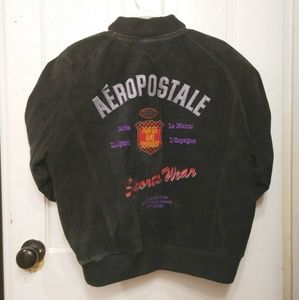 Vintage 80s suede Aeropostale bomber jacket